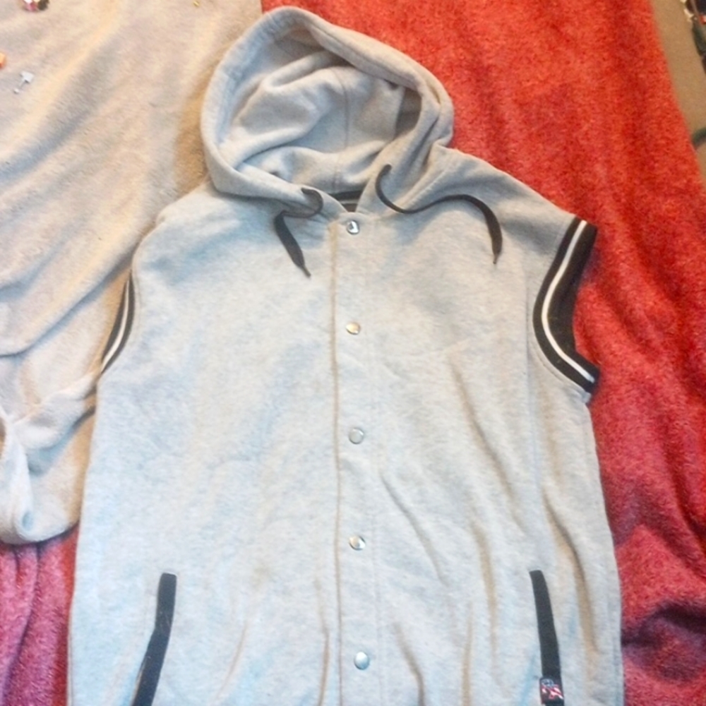 Hoodie shirt gray and black XL